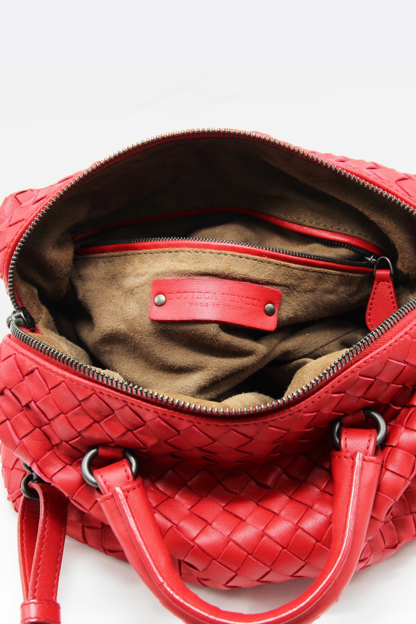 Vintage Bottega Veneta Intrecciato Small Boston Bag