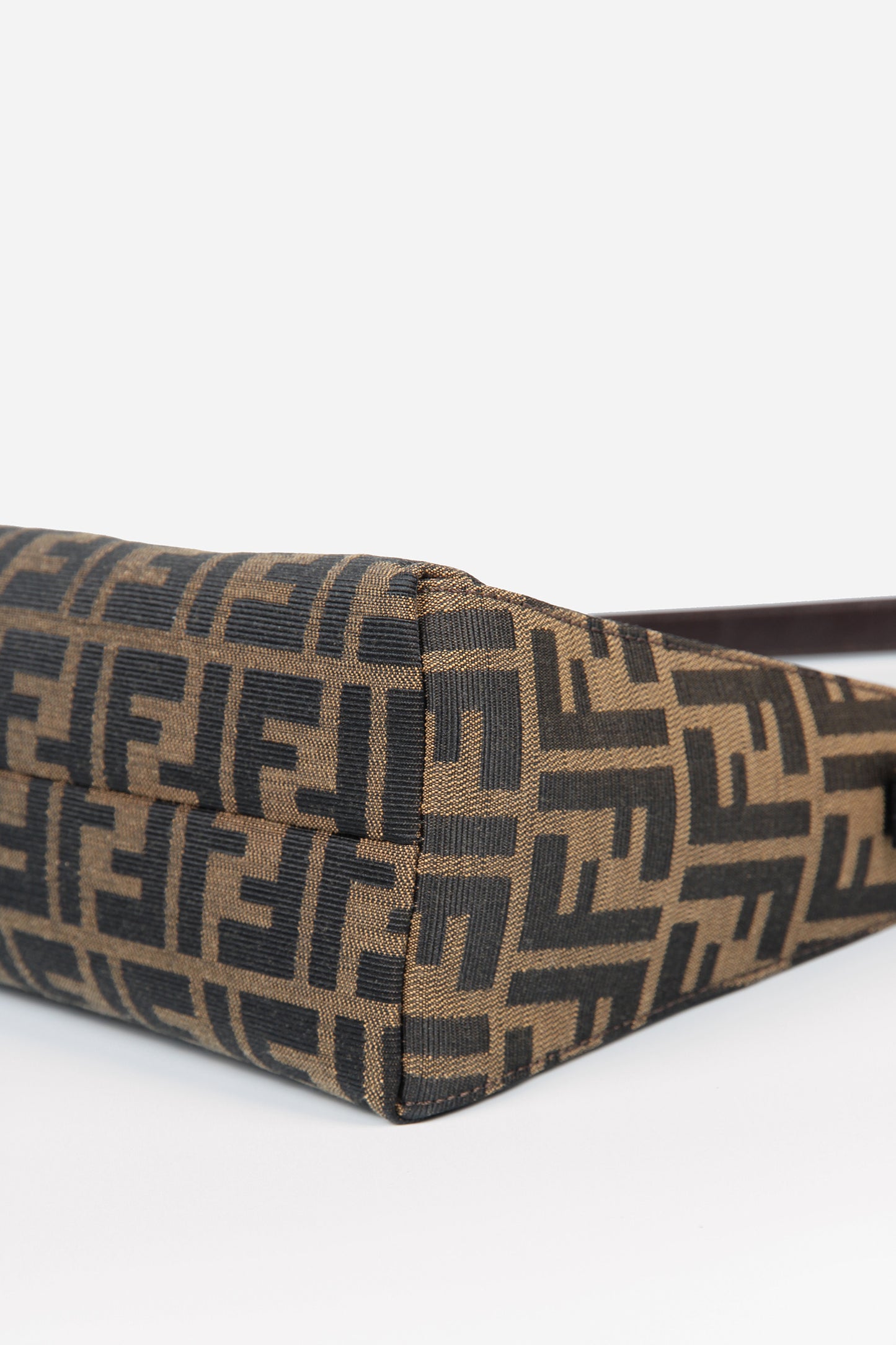 Fendi Leather-Trimmed Zucca Shoulder Bag