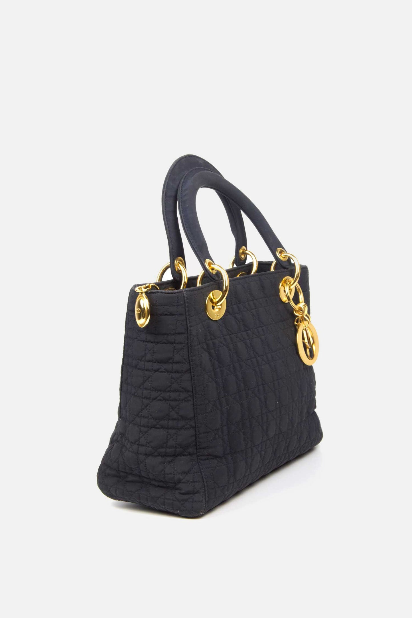 Vintage Nylon Cannage Medium Lady Dior