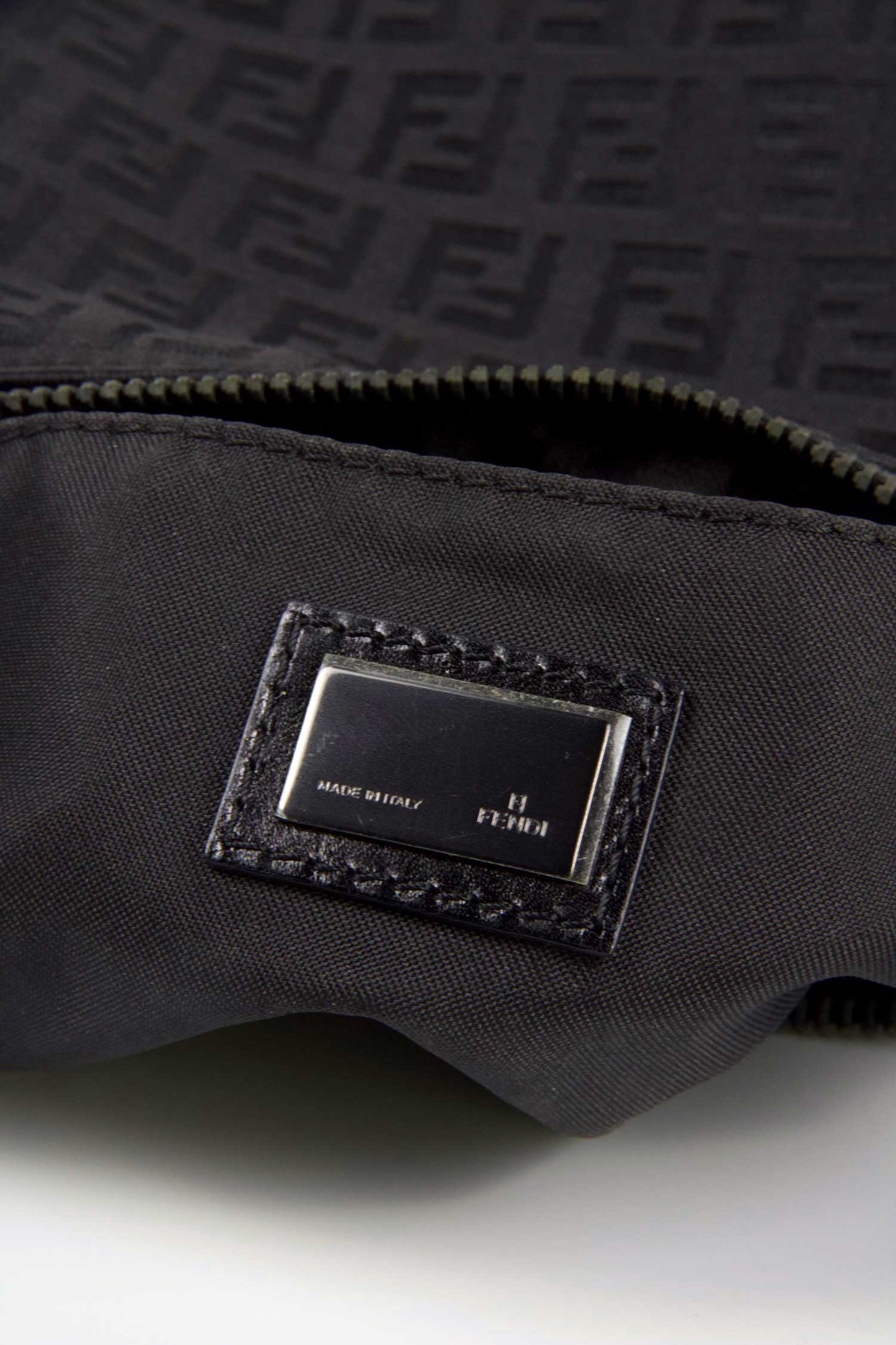 Vintage Fendi Black Zucchino Pochette