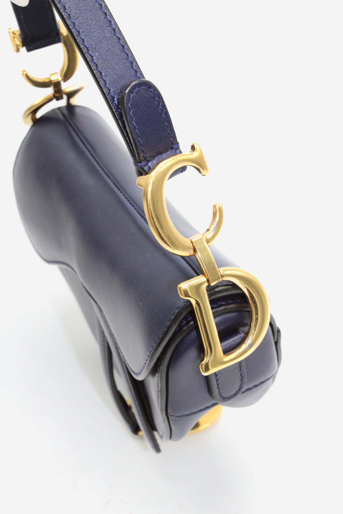 Dior Navy Mini Saddle Bag