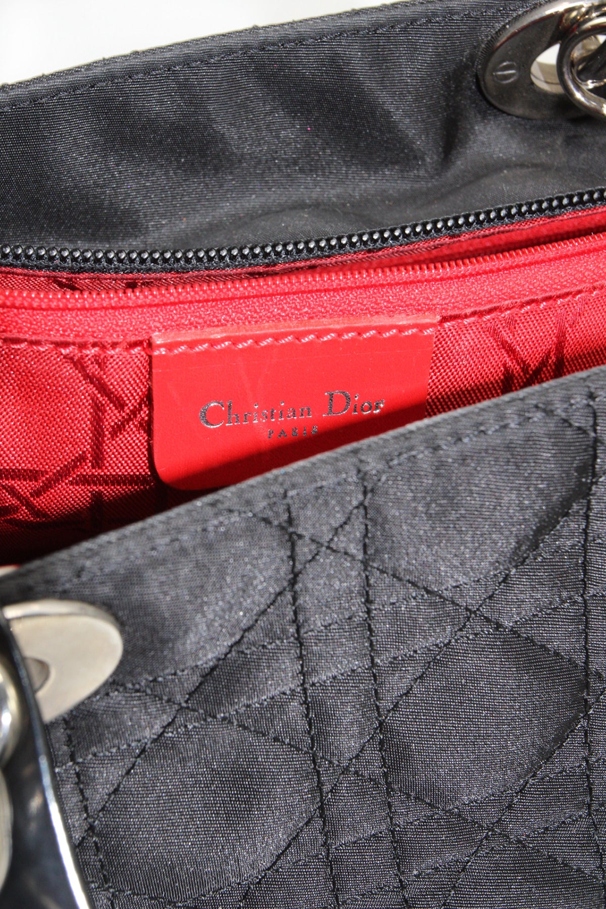 Dior Nylon Cannage Large Lady Dior Black