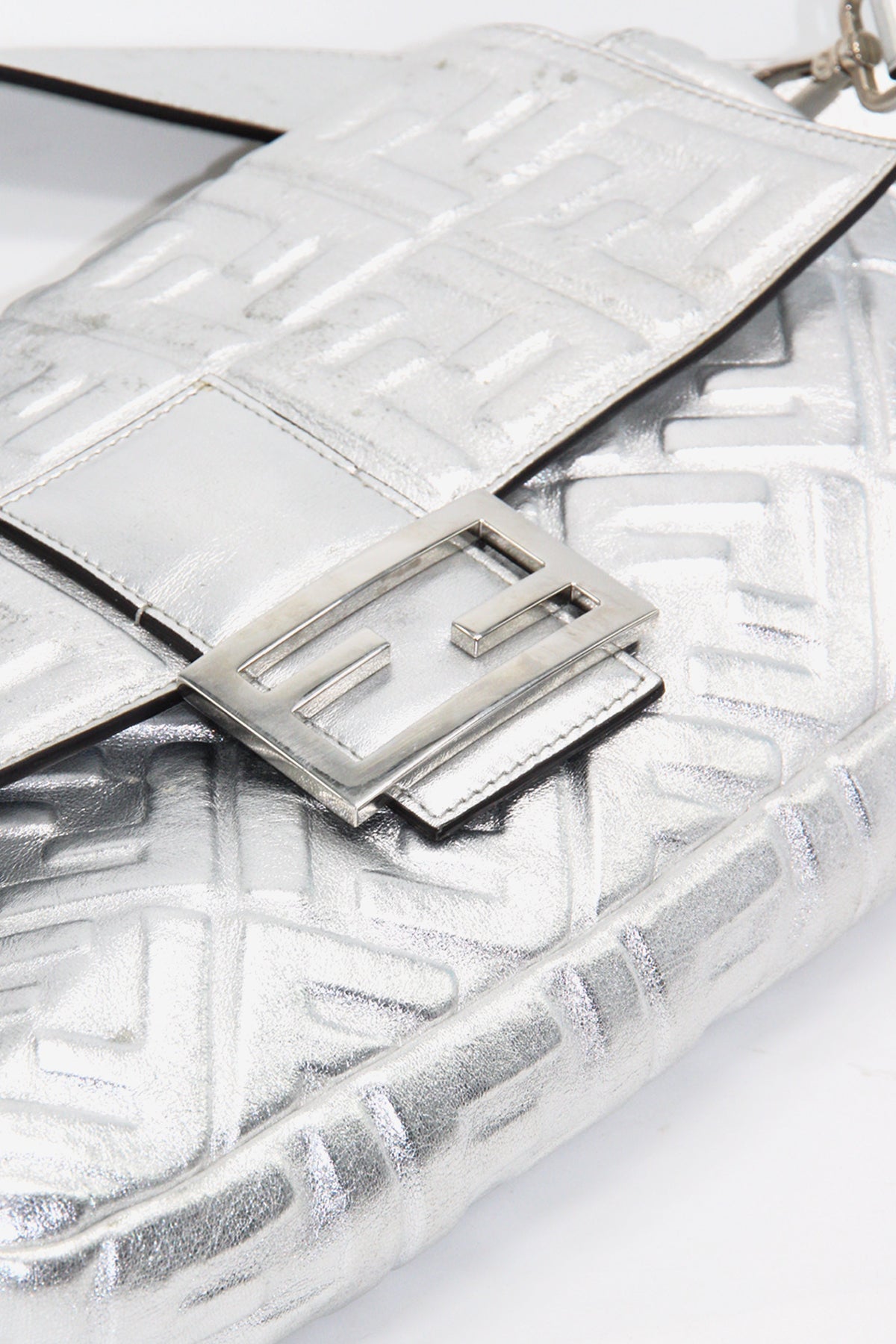 Fendi FF Embossed Large Baguette