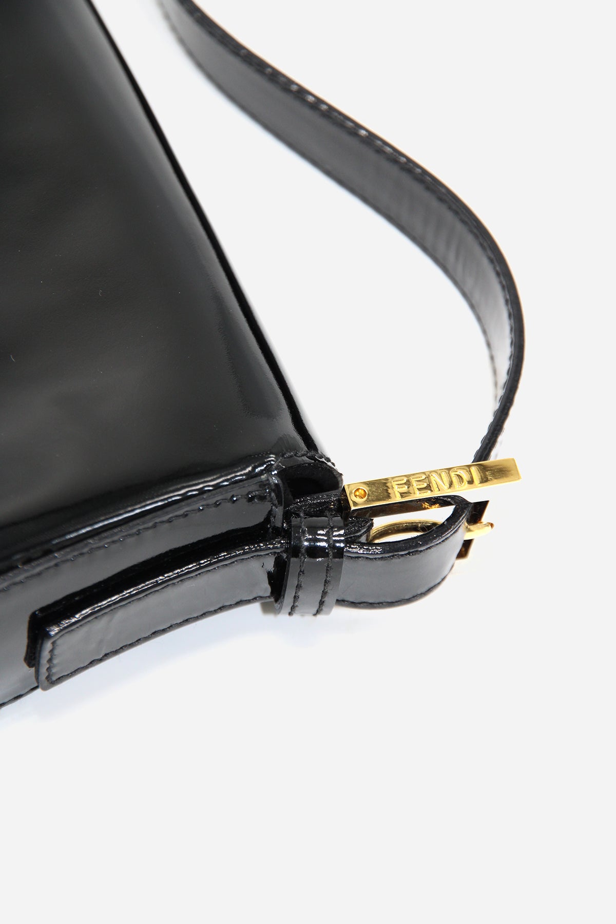 Fendi Vintage Patent Baguette Bag