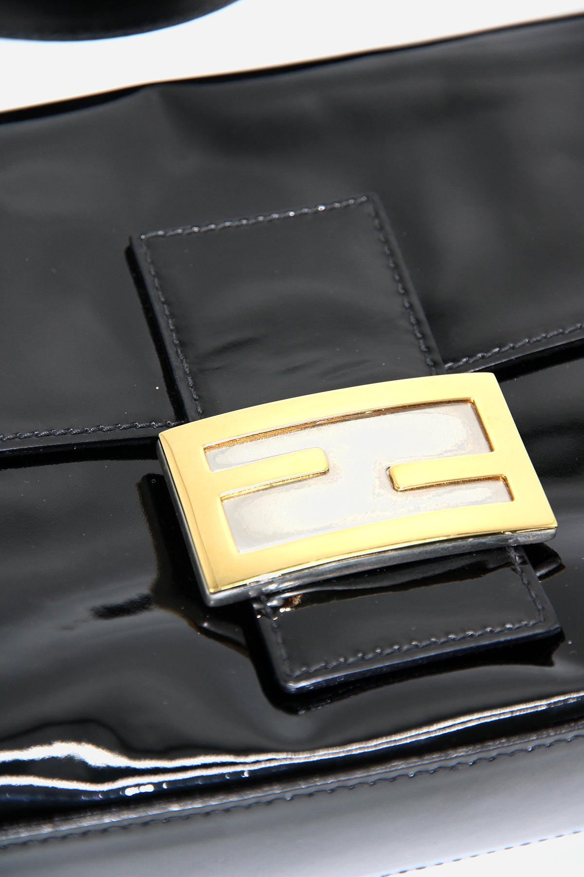 Fendi Vintage Patent Baguette Bag