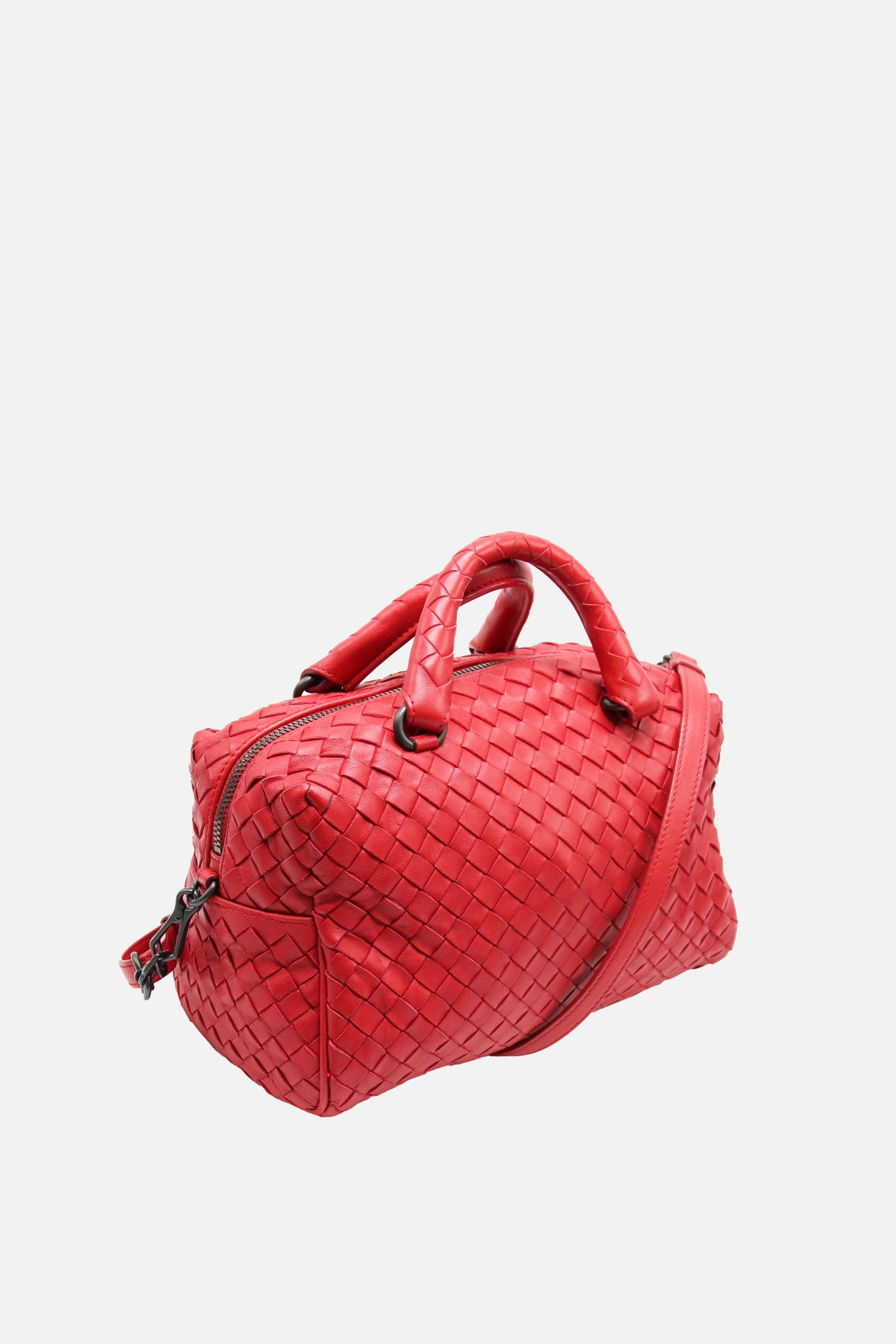 Vintage Bottega Veneta Intrecciato Small Boston Bag