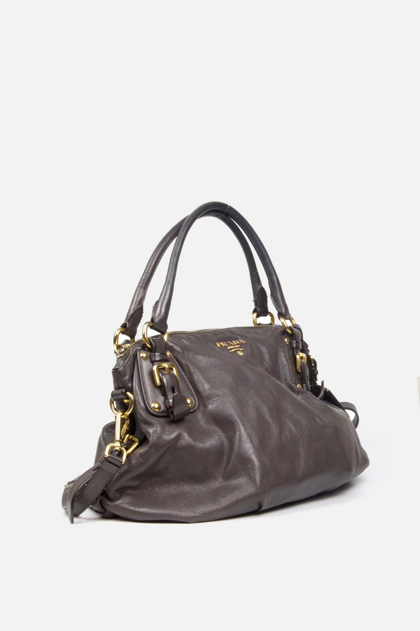 Vintage Prada 2 way calfskin shoulder bag