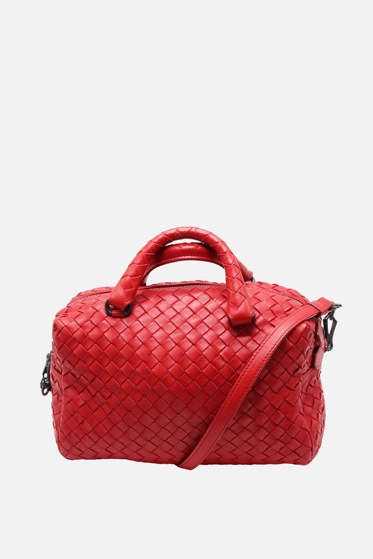 Vintage Bottega Veneta Intrecciato Small Boston Bag
