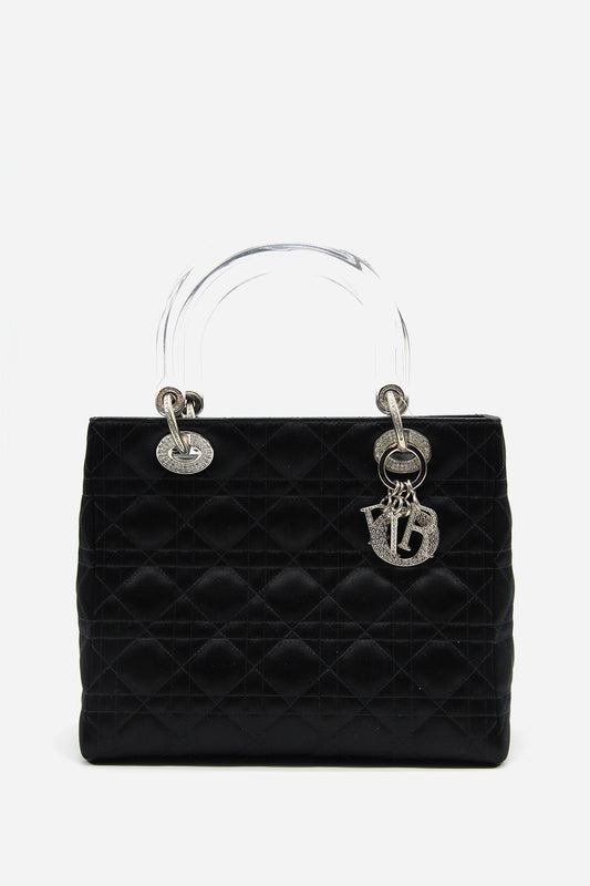 Dior Medium Satin Cannage Lady Dior Bag