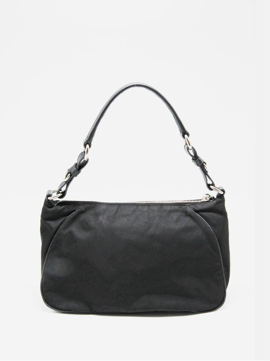 Prada enamel logo shoulder bag