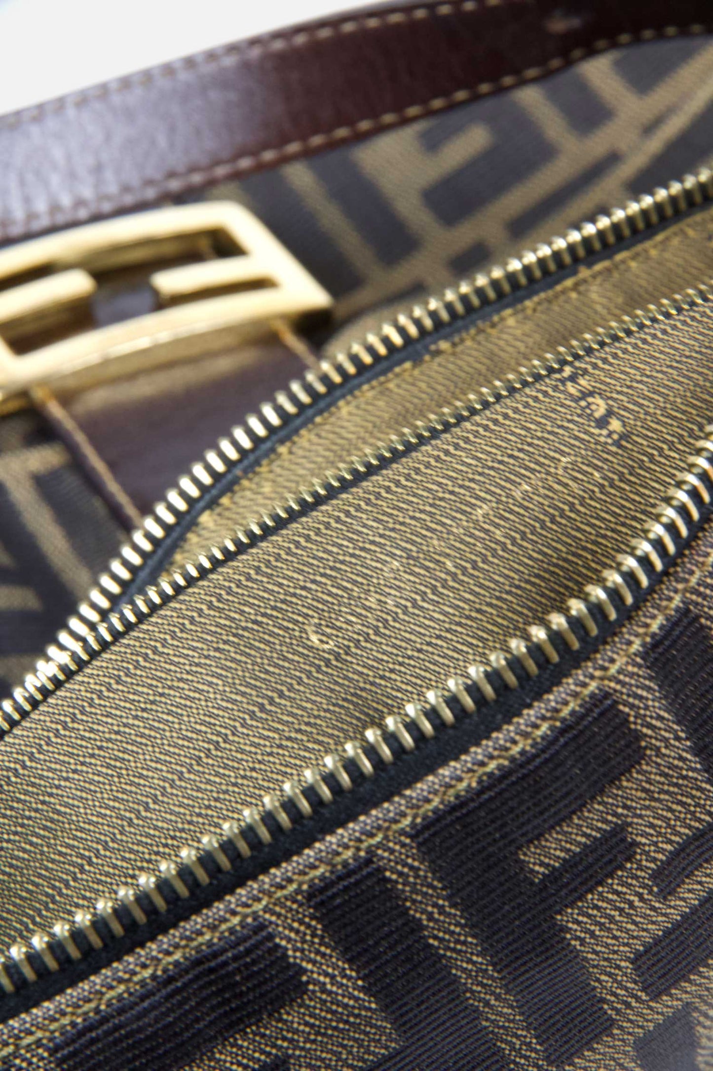 Vintage Fendi Zucca Mama Forever Baguette Bag