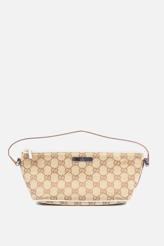 Vintage Gucci GG Canvas Boat Pochette