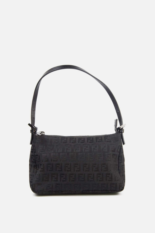 Vintage Fendi Black Zucchino Pochette