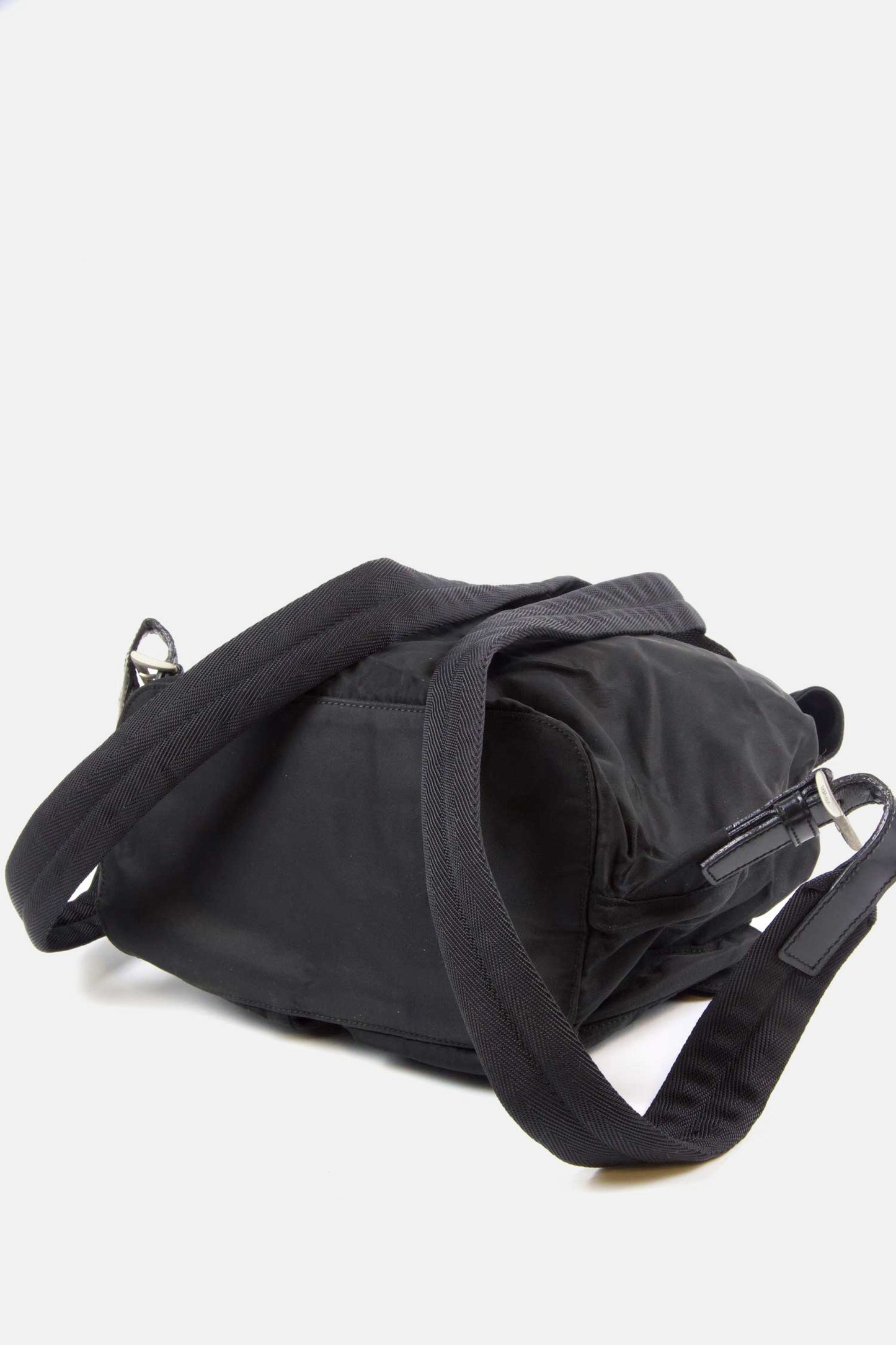 Vintage Prada Tessuto Nylon Vela Small Backpack Black