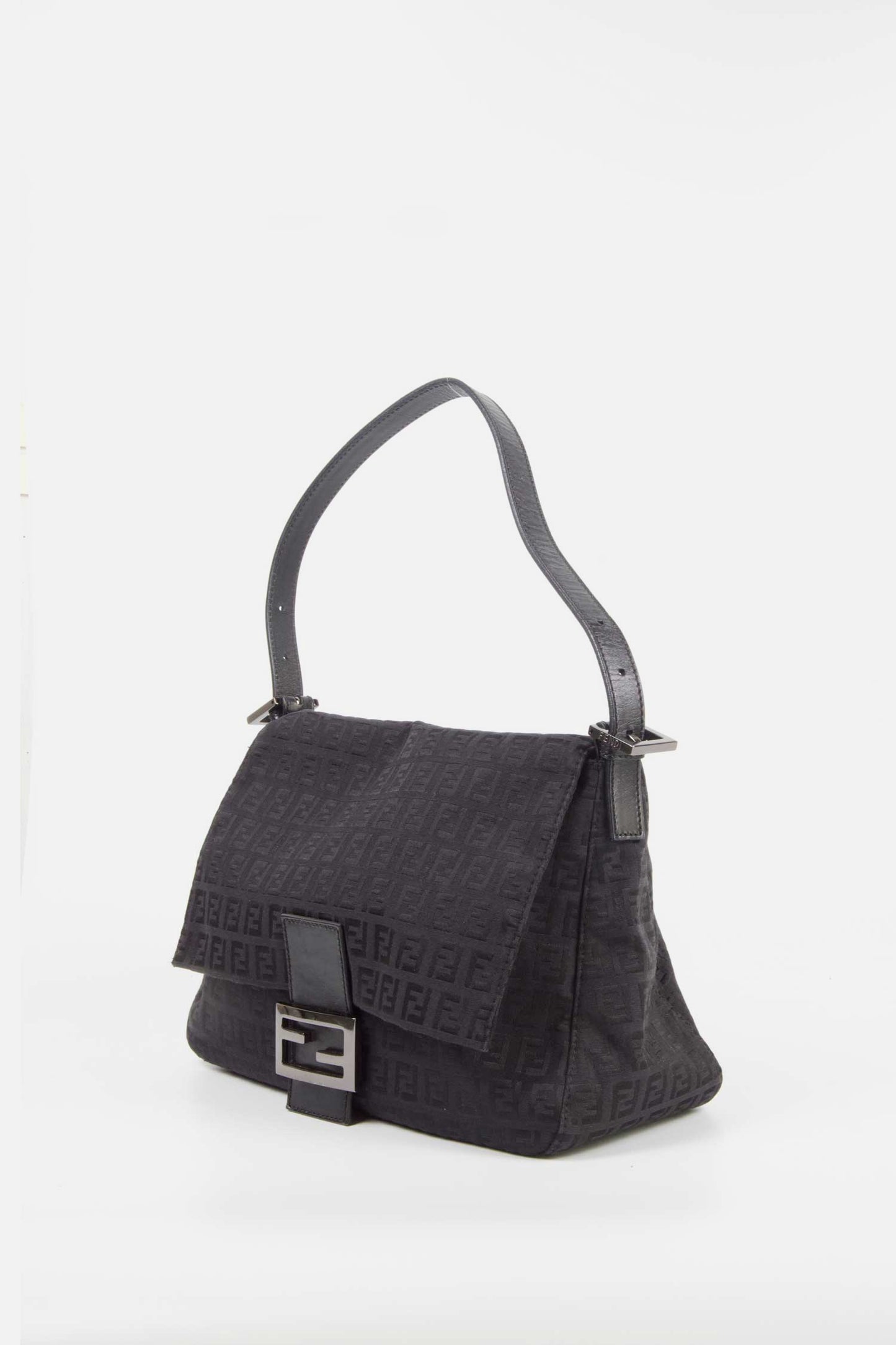 Vintage Fendi Black zucchino mama forever bag