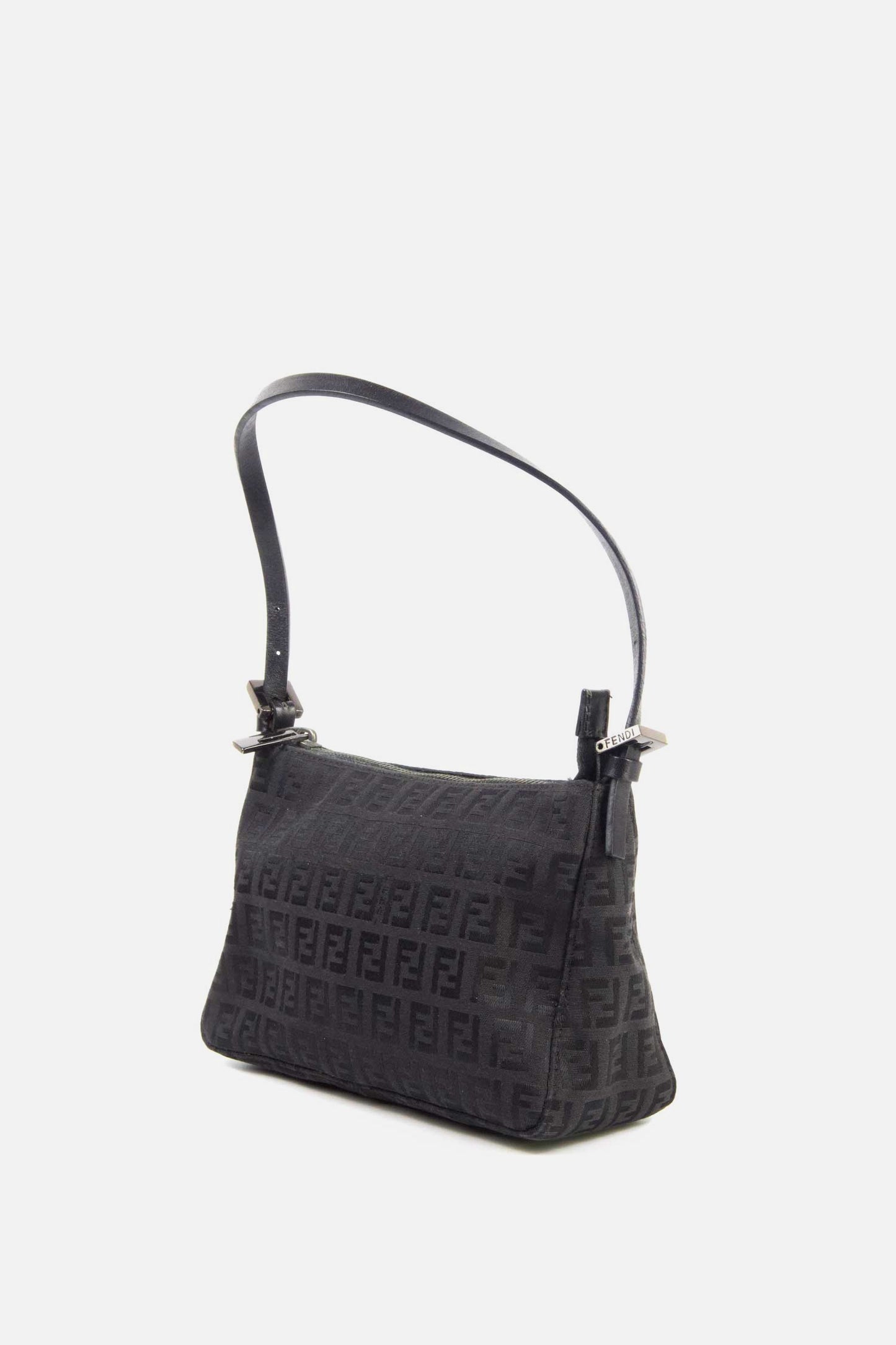Vintage Fendi Black Zucchino Pochette