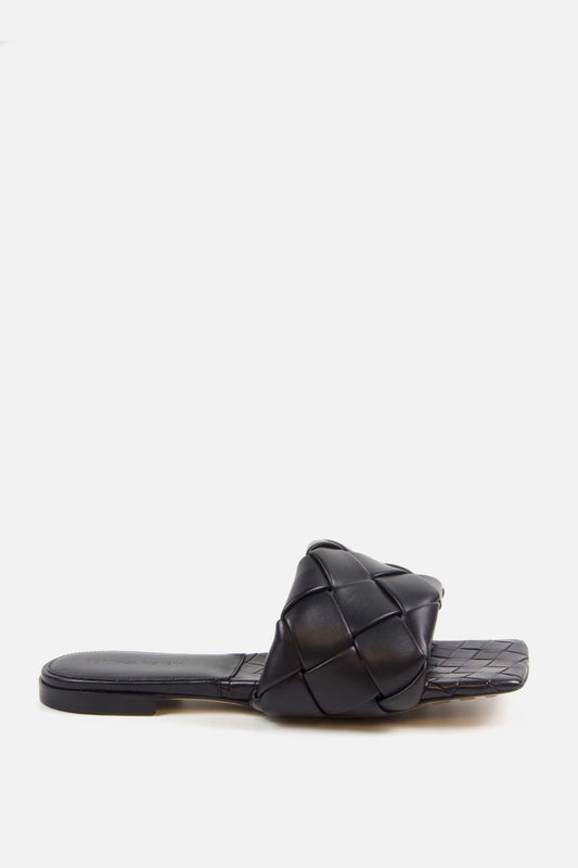 Nappa Maxi Intrecciato Lido Flat Sandals