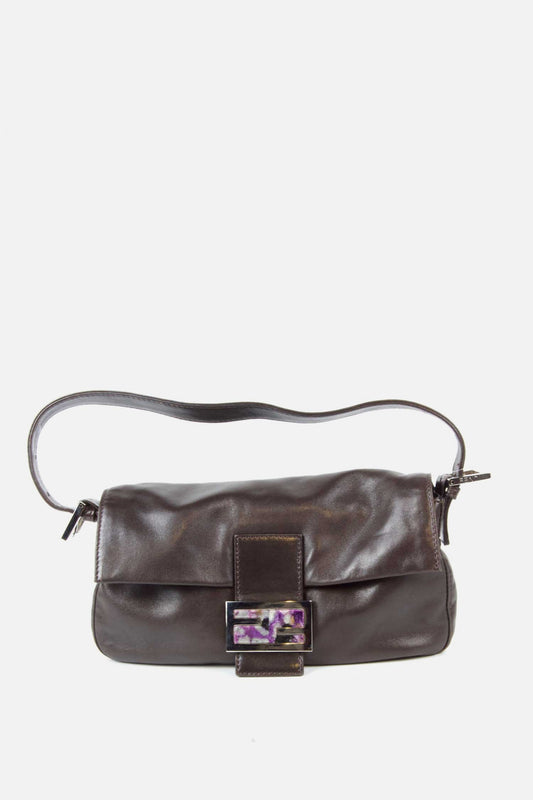Vintage Fendi Leather Baguette Bag
