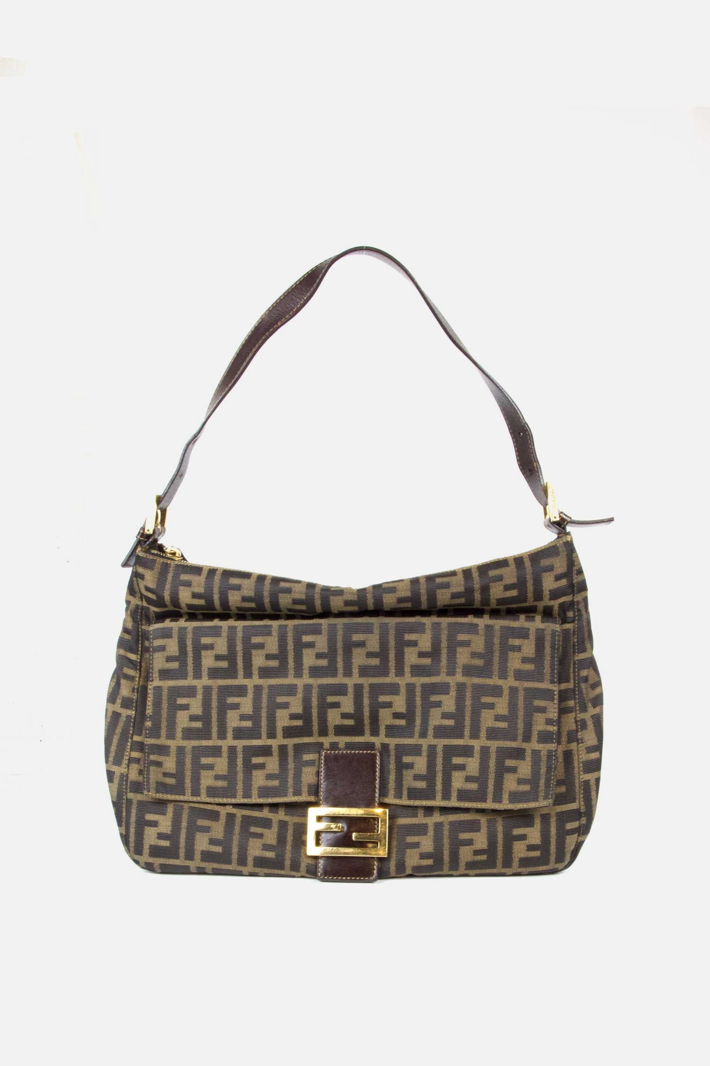 Vintage Fendi Zucca Mama Forever Baguette Bag