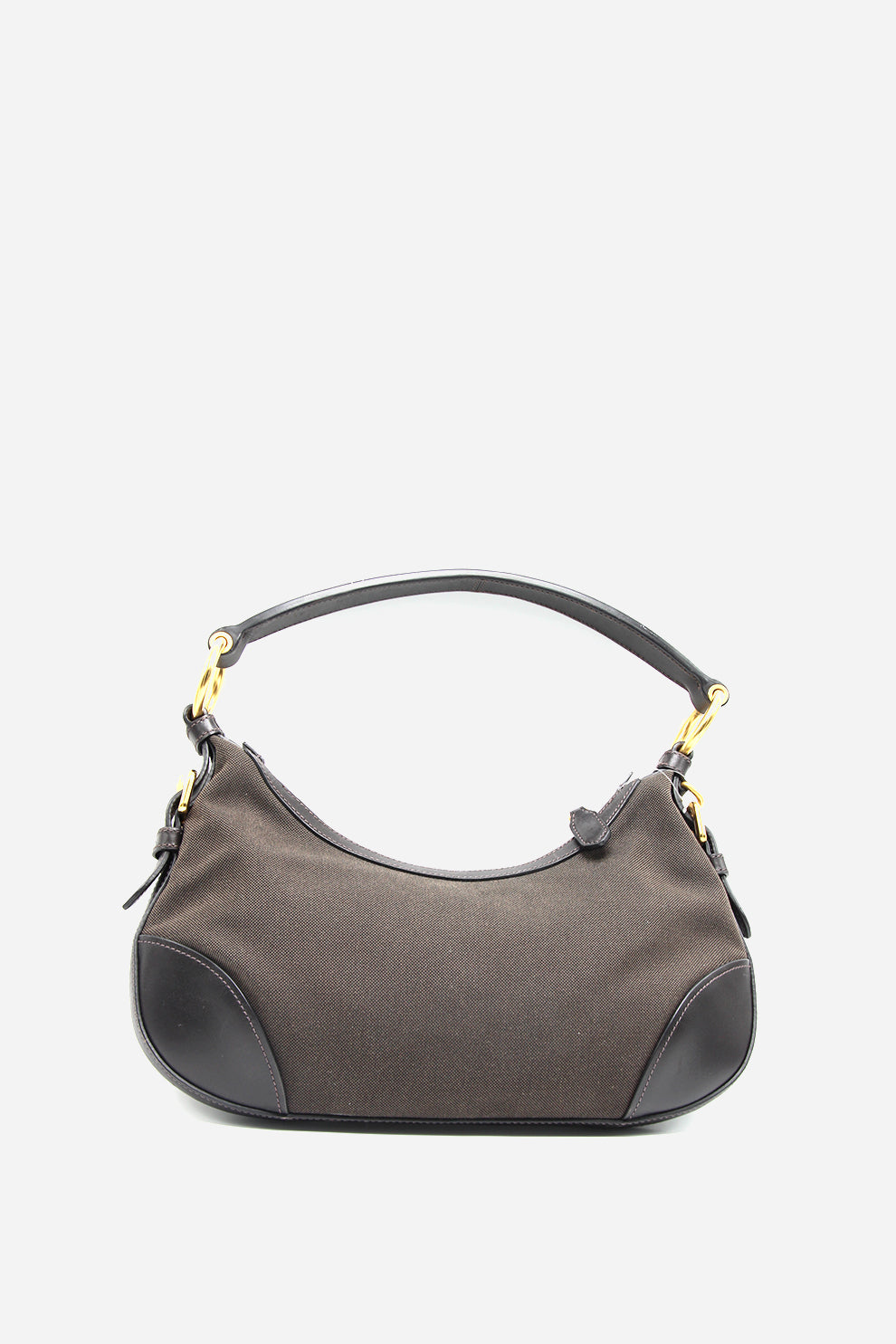 Prada Canvas Logo Shoulder Bag