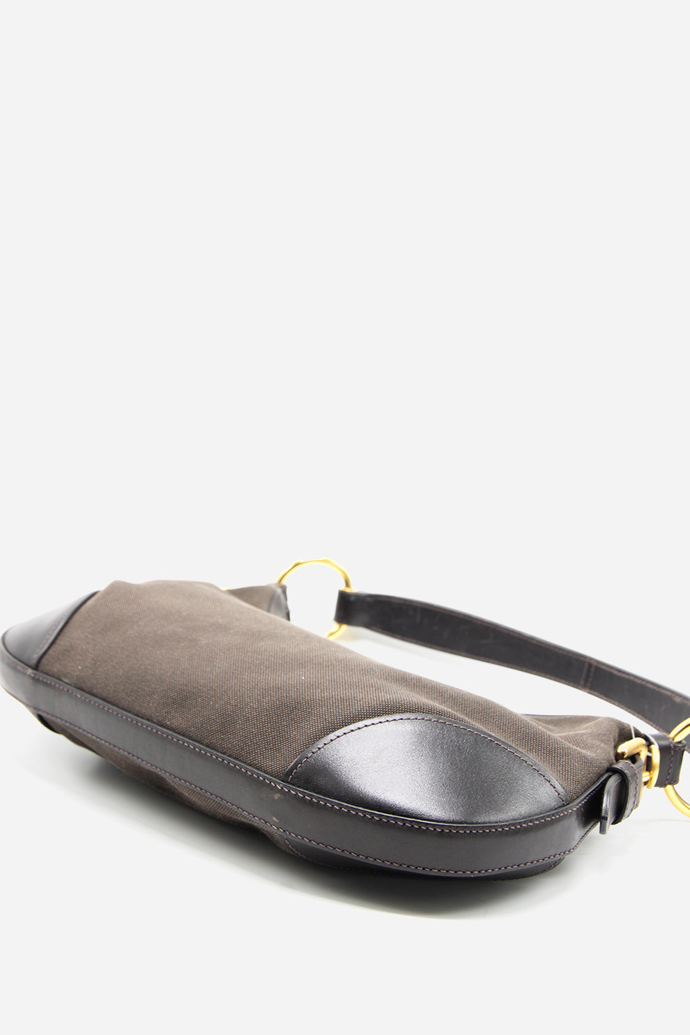 Prada Canvas Logo Shoulder Bag