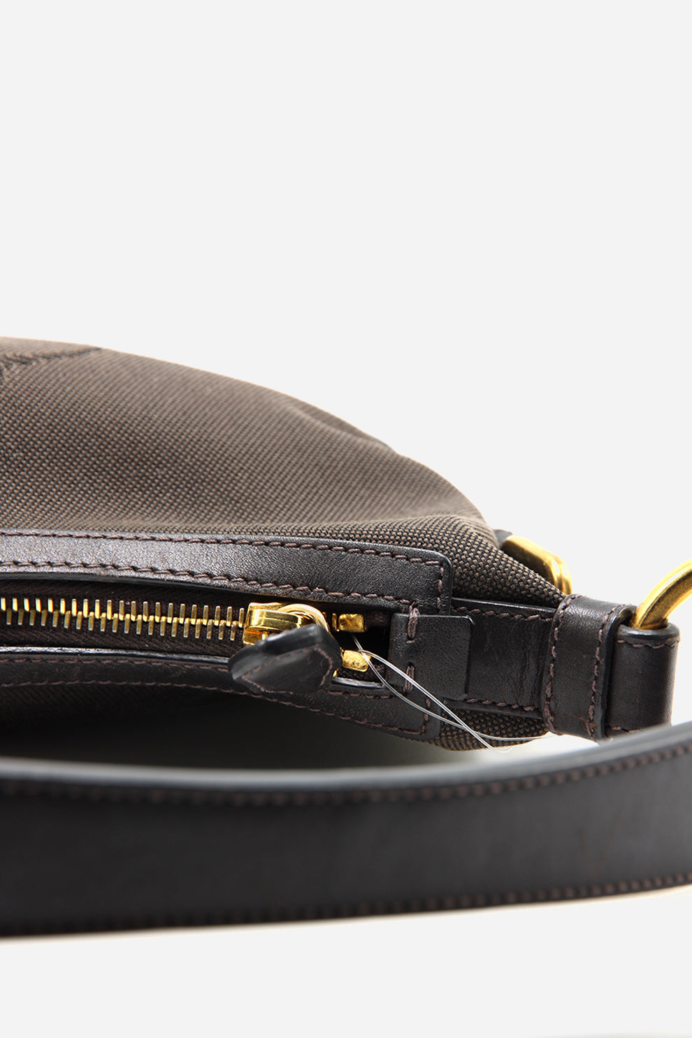 Prada Canvas Logo Shoulder Bag