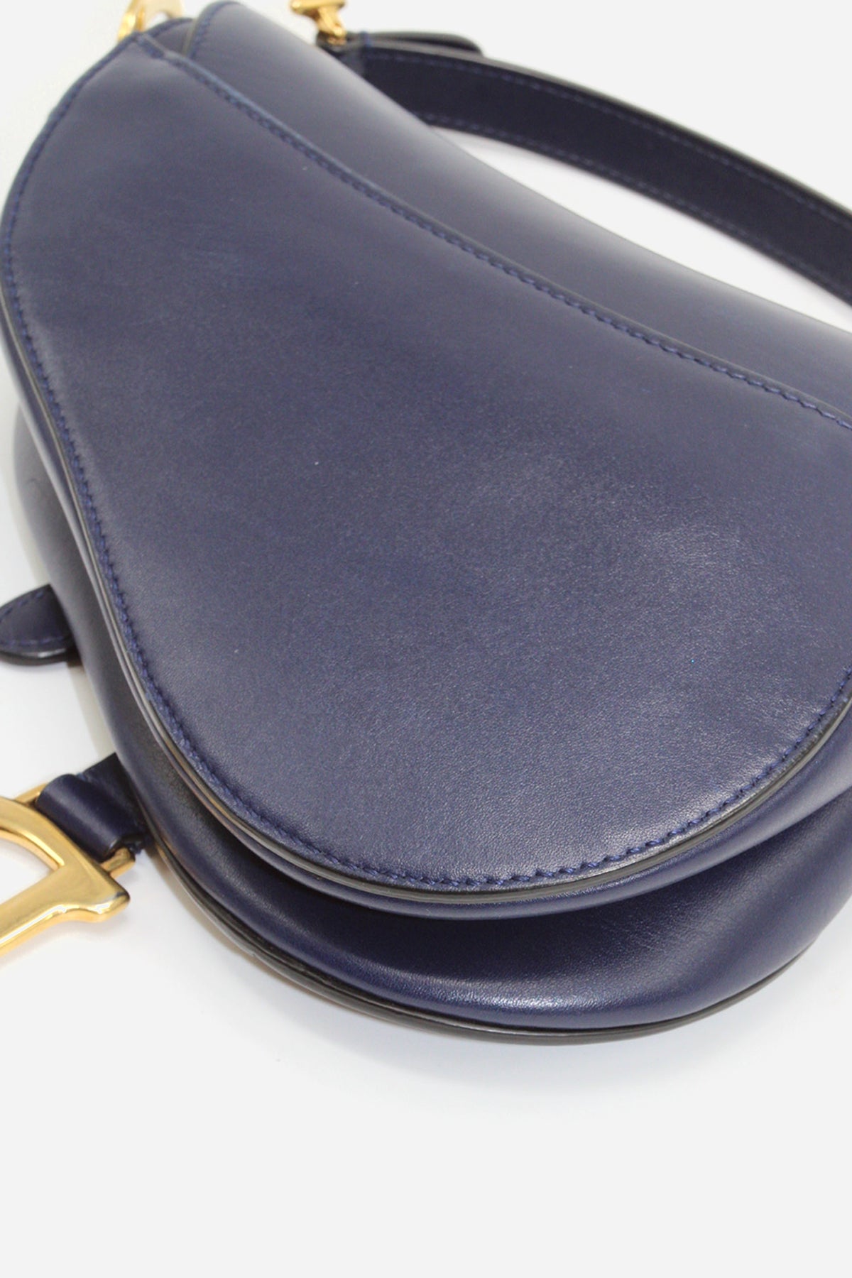 Dior Navy Mini Saddle Bag