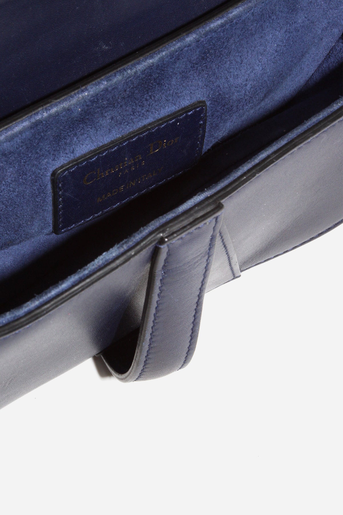 Dior Navy Mini Saddle Bag