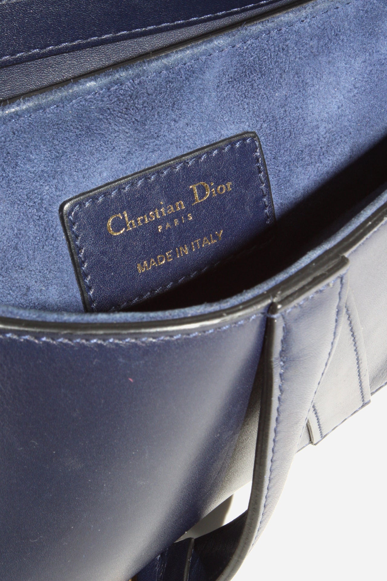 Dior Navy Mini Saddle Bag