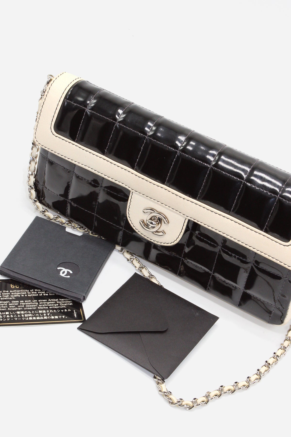 Chanel Vintage Chocolate Bar E/W Flap Bag