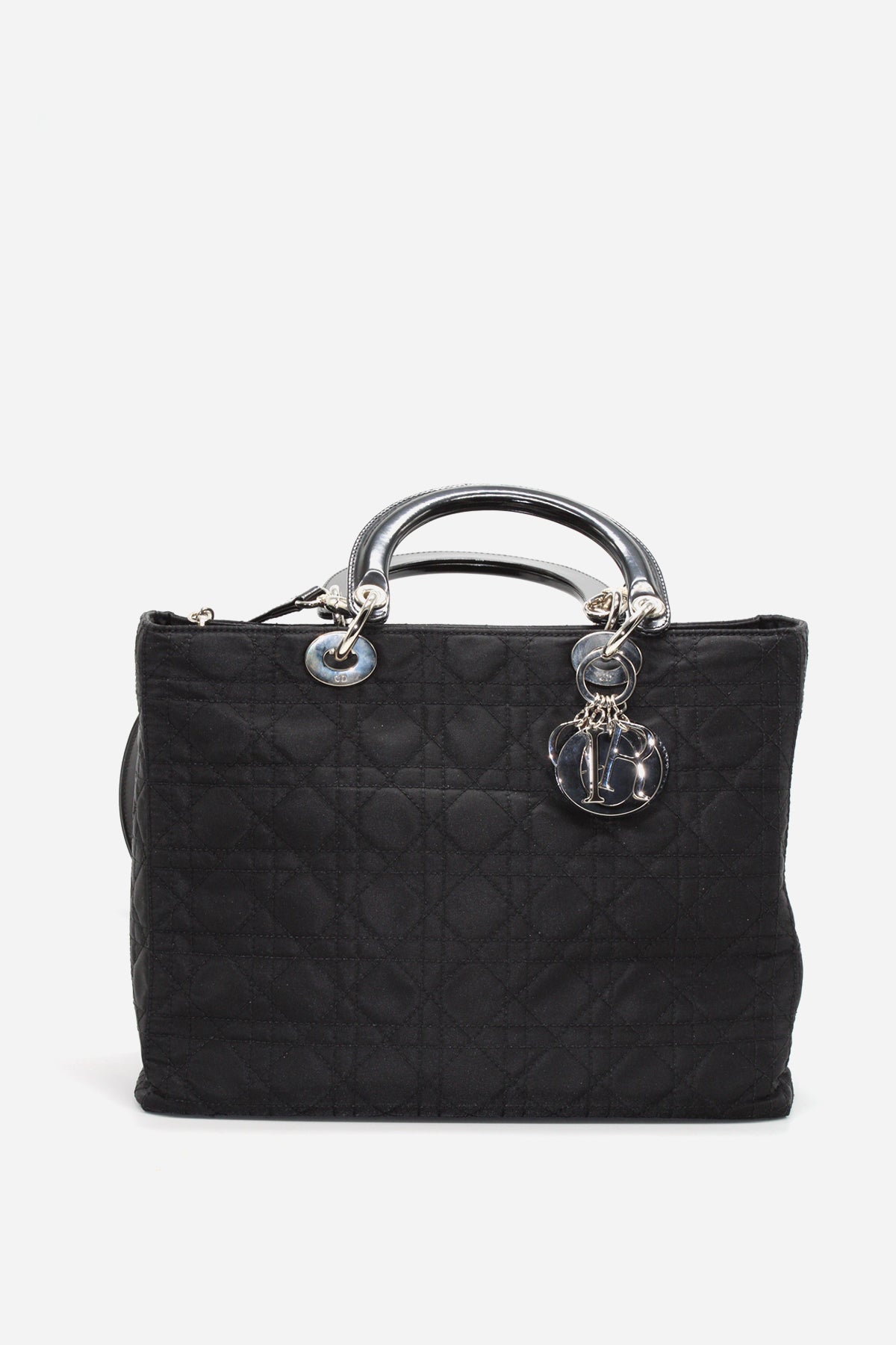 Dior Nylon Cannage Large Lady Dior Black