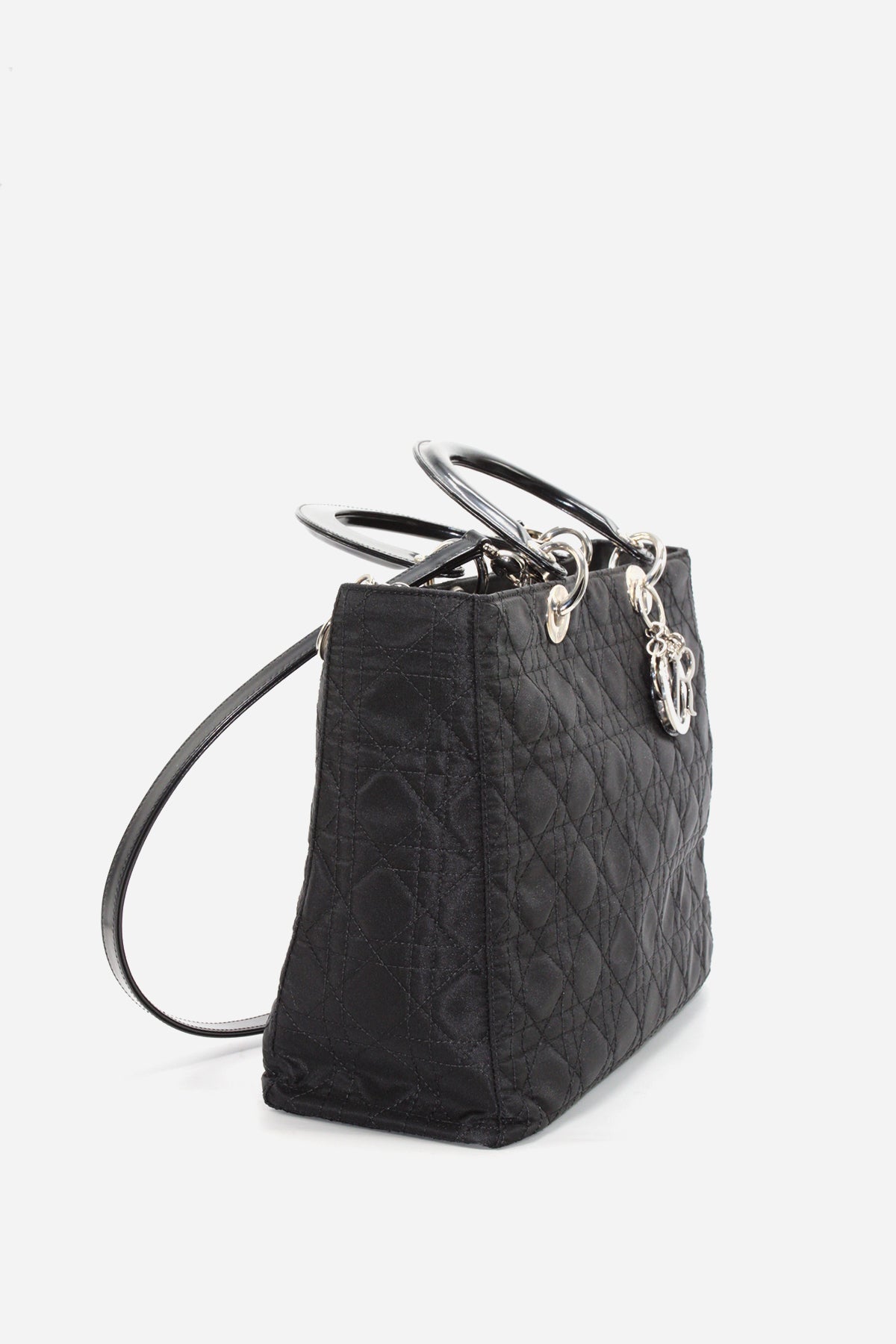 Dior Nylon Cannage Large Lady Dior Black