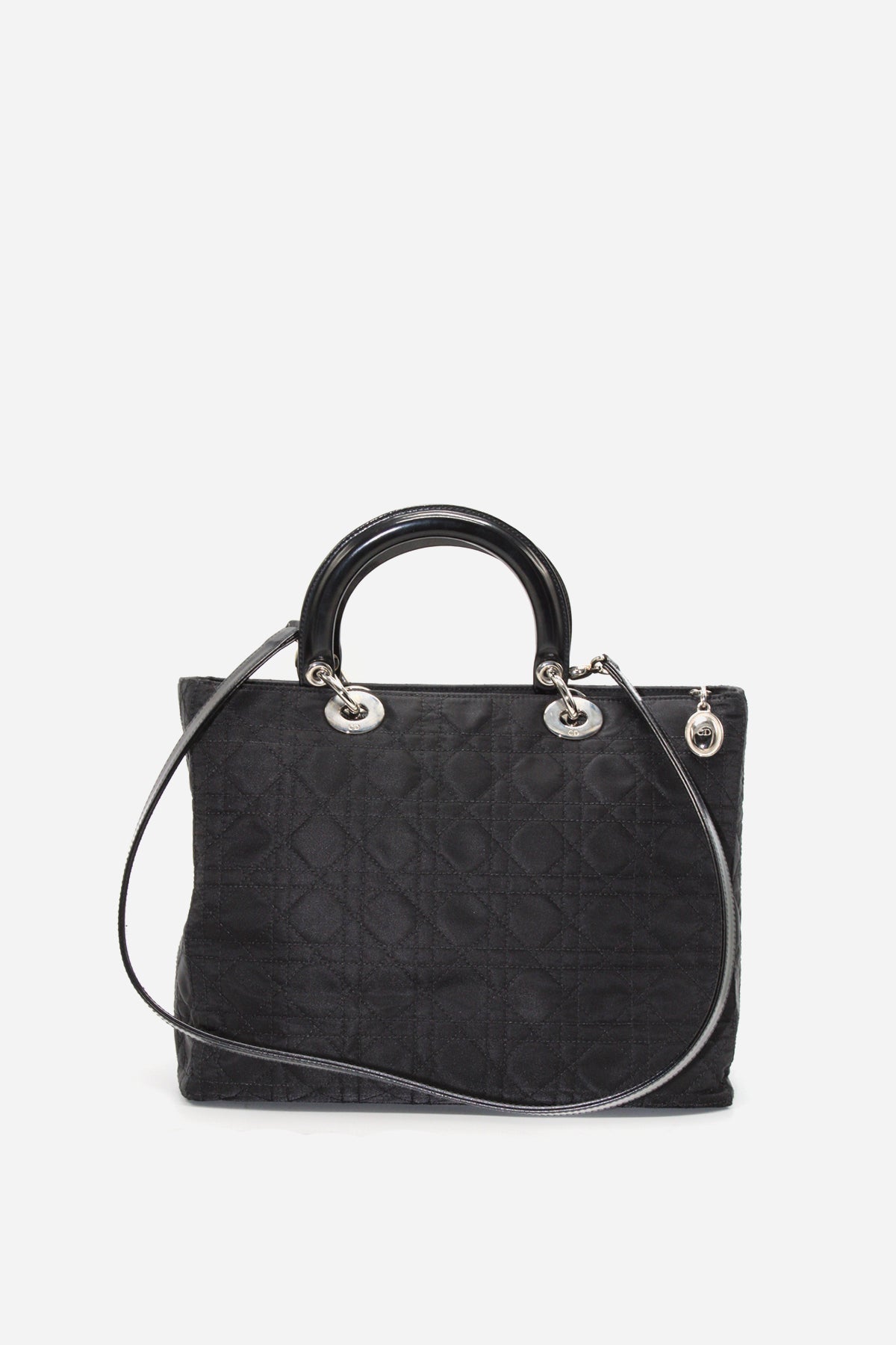 Dior Nylon Cannage Large Lady Dior Black