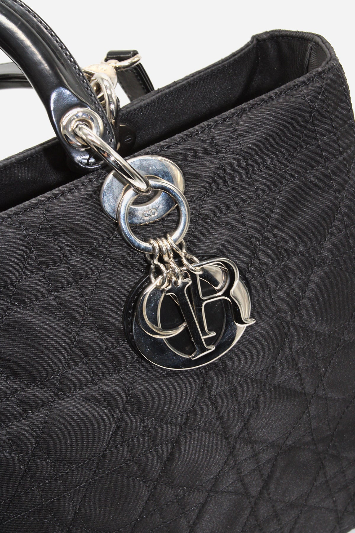 Dior Nylon Cannage Large Lady Dior Black