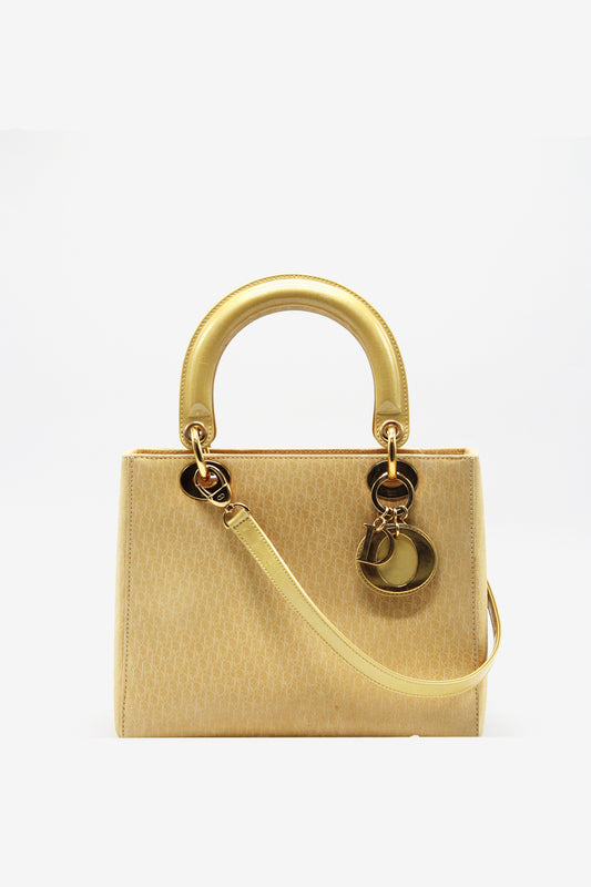 Vintage Medium Suede Diorissimo Lady Dior Bag