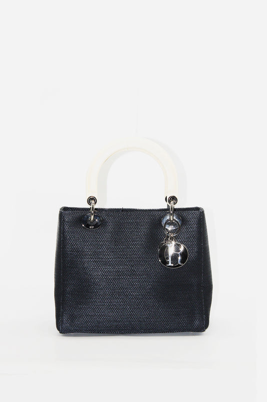 Dior Medium Straw Lady Dior Bag